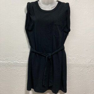 Citizens of Humanity Women's Mini Dress Pullover Black Waistband Minimalist